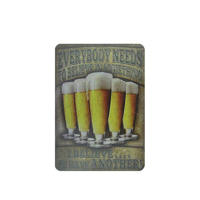Targhe in metallo squallido Terapia di gruppo praticata qui Placca di birra ghiacciata Dipinto in ferro Man Cave Wall Stickers Retro Pub Decor Beer Poster dimensioni personalizzate 30X20 w01