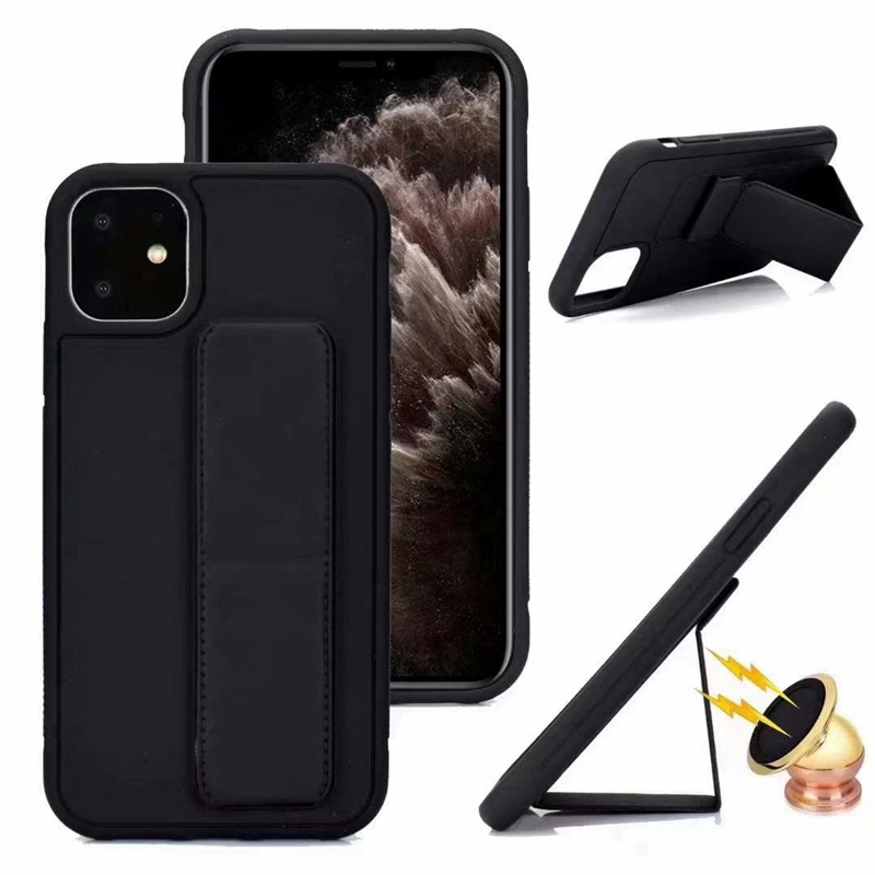 Custodie con supporto magnetico auto Samsung Galaxy S24 S23 Note 20 10 S22 Ultra S21 Plus S20 FE Sensazione della mano Magnete Supporto di aspirazione Sensazione della pelle Morbida TPU Grip Strip Cover posteriore del telefono