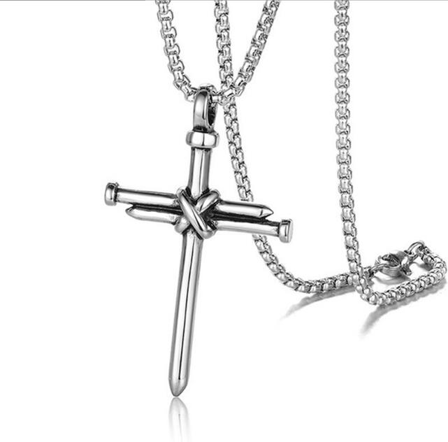 Män kvinnor religiös tro ängel kors hänge halsband mode smycken