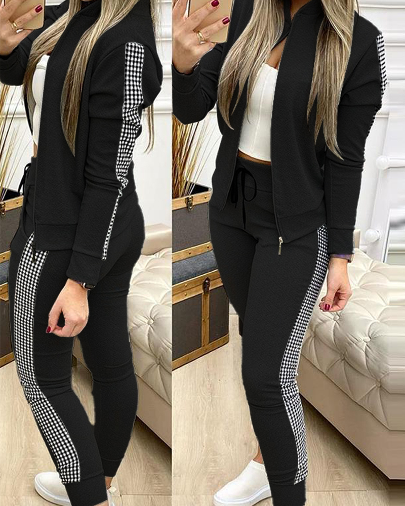 Frauen Zweiteilige Hosen Frauen Set Outfits Herbst Trainingsanzug Zipper Top Und Casual Sport Anzug Winter 2 Frau 221007