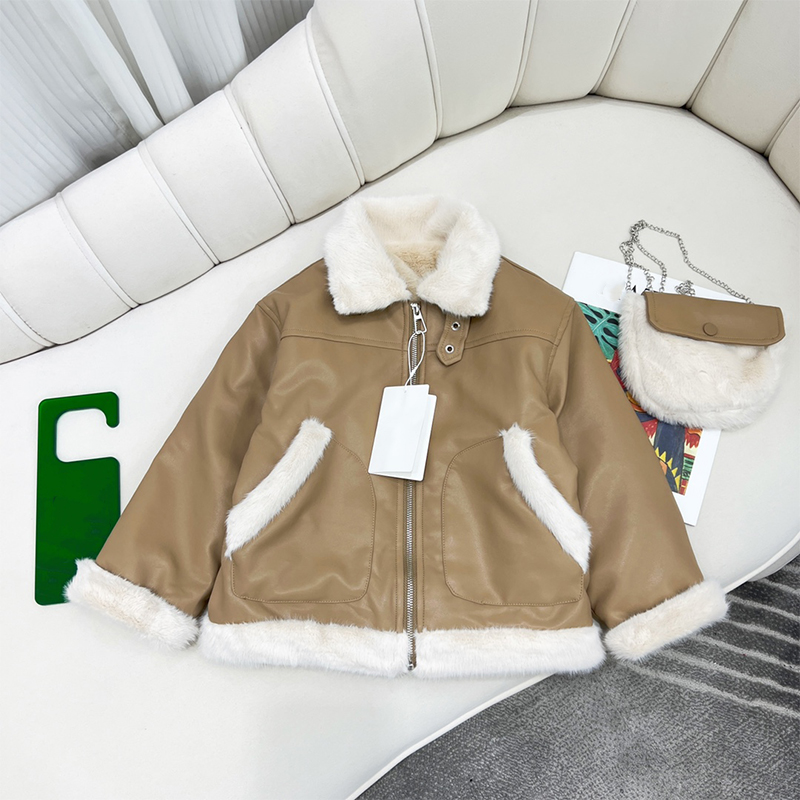 Baby Designer Kleidung Daunenmantel Mode Kinder Winter Neue Pelz Eine Kette Langarm Jungen Und Mädchen Kaninchen Haar Samt Jacke Mantel Kinder Kleidung