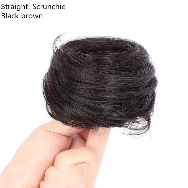 Synthétique Élastique Cheveux Bouclés Chignons Chignons Cheveux Scrunchy Extensions Wrap Ponytail Donut Chignon Accessoires