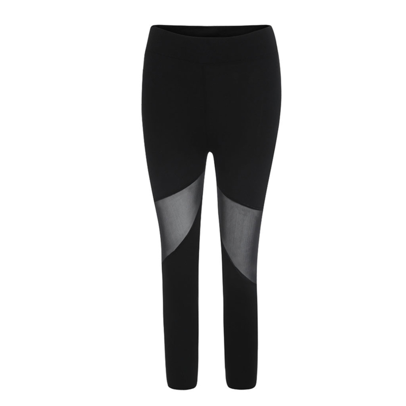 Mulheres leggings preto retalhos malha jeggings leggins feminino elástico calça fitness 220919