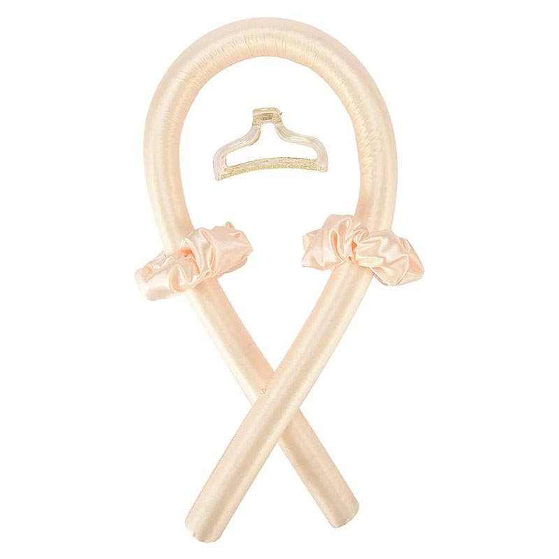 Bijoux de cheveux sans chaleur Curling Rod Bandeau No Heat Silk Ribbon Hair Roller Curls avec Griffe Clip Paresseux Naturel Doux Vague DIY Cheveux Rouleaux Styling Tool