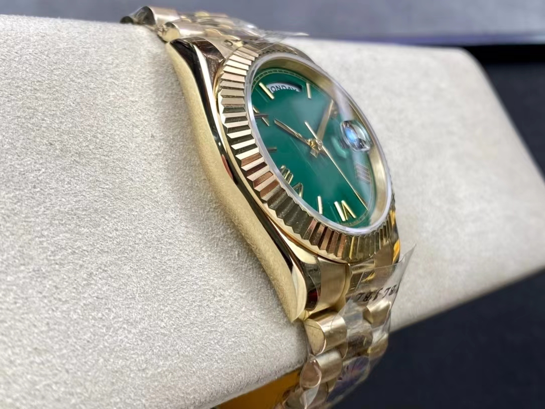 Classic Men's Mechanical Watch Japanese Prototype Caliber 8285 Self-Winding 41mm Literal Green Sapphire Mirror Master montre de luxe Yellow Gold Casual Watch