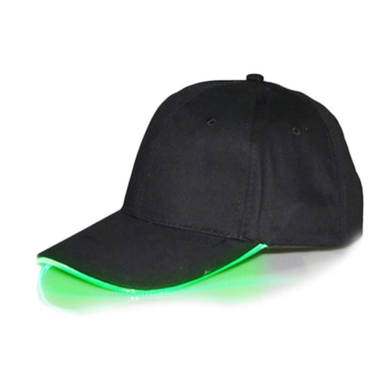 Ball Caps Super Led Luminous Fiber Optic Baseball Light Up Hat Glow Club Party Hip-Hop verstelbare sport 220920