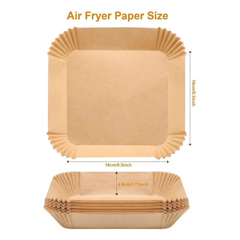 Air Fryer Einweg Papier Pergament Holz Zellstoff Dampfer Käsekuchen Air Fryer Zubehör Backpapier Für Air Fryer LX5125
