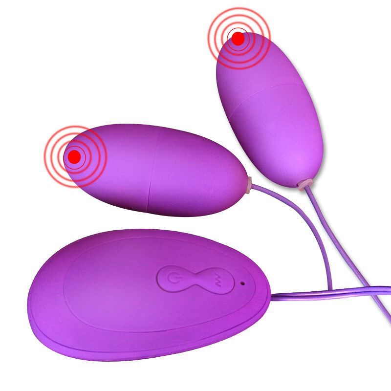 Skönhetsartiklar 20 hastighet dubbel vibrerande ägg fjärrkontroll kula vibrator kraftfull klitoris stimulator g-spot massager sexiga leksaker för kvinnor