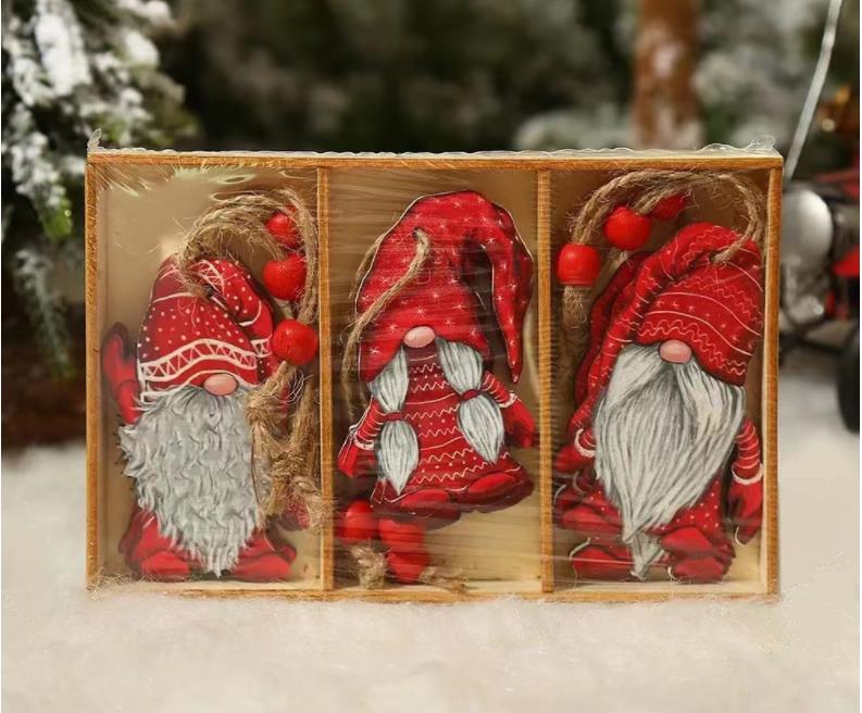 Gnome de Natal Gnome Ornamentos de Natal Treça pendurada pingentes de festa em casa Supplies Festival Gift SN6787