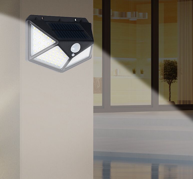 180 luces de pared solares lámpara de exterior con Sensor de movimiento luz LED foco impermeable luz solar lámpara de calle para jardín exterior