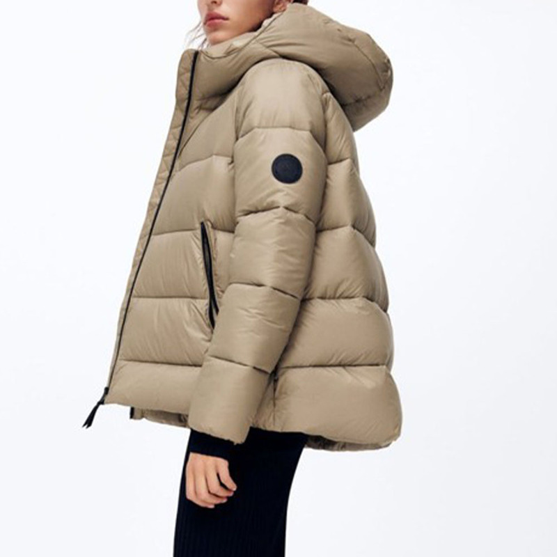 Mulheres para baixo parkas inverno feminino casual algodão para baixo jaqueta mulheres à prova de vento quente magro preto casacos 220921