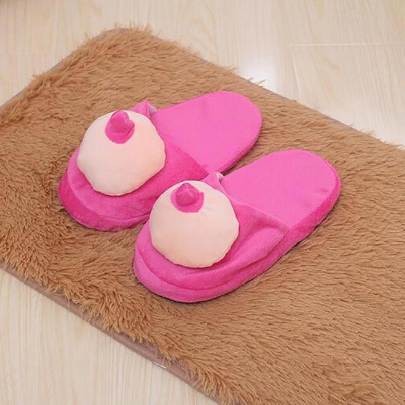 Slippers Fashion Breast Penis Pattern Women Men Cozy Soft Skidproof Indoor Slippers 220921