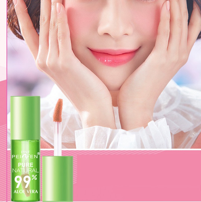 B￡lsamo para l￡bios hidratantes aloe natural ess￪ncia Lip Gloss Changable Color imperme￡vel ￠ prova d'￡gua L￡bios nutritivos duradouros Lipstick