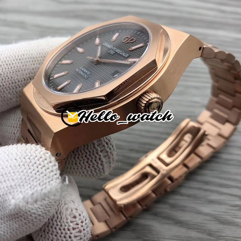 42mm GP Laureato L39 Miyota Otomatik Erkek İzle 81010-11-431-11A Mavi Kadran Paslanmaz Çelik Bilezik Gents Yeni Saatler HelloWatch E05A2