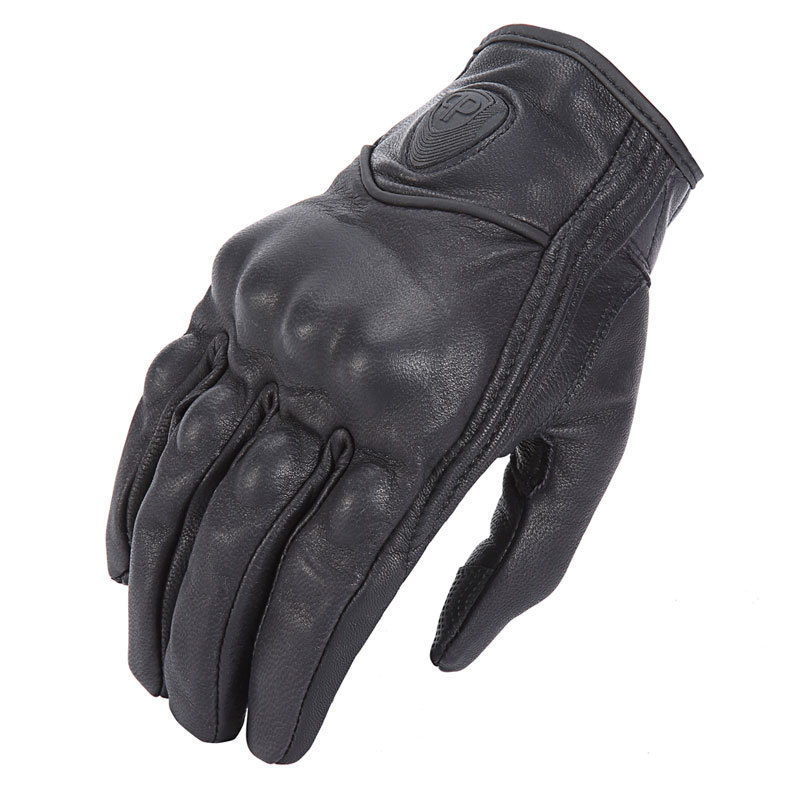 Five Fingers Gloves Retro Motorcycle Gloves Pursuit Perforated Real Leather Touch Screen Men Women Moto Waterproof Gloves Motocross Glove 220921