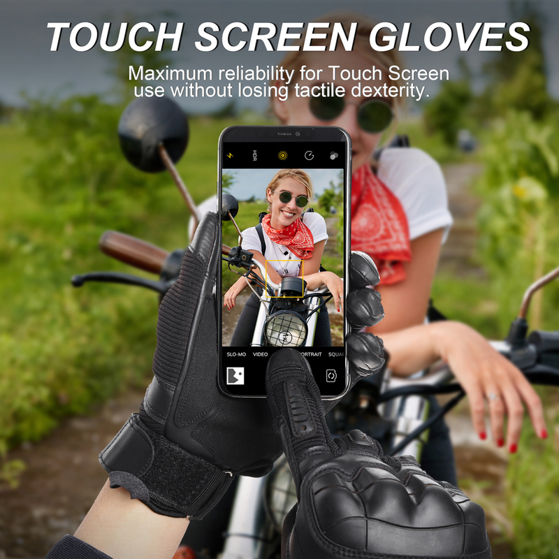 Five Fingers Gloves Touchscreen Leather Motorcycle Gloves Motocross Moto Motorbike Pit Biker Enduro Protective Gear Racing Full Finger Glove Men 220921