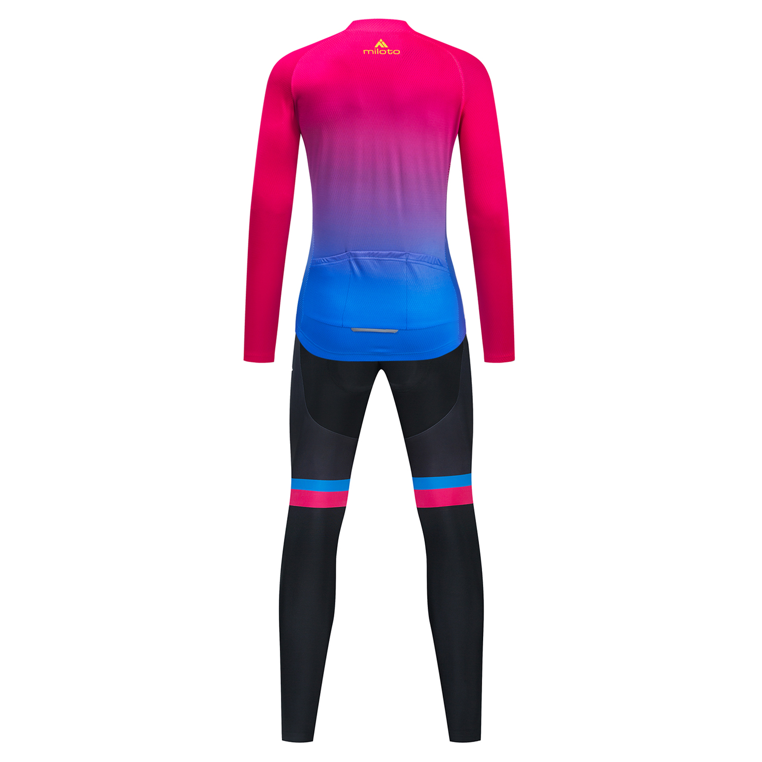 2024 Pro Women Women Pink Blue Winter Cycling Jersey Conjunto de manga longa Roupas de bicicleta de montanha de bicicleta de bicicleta Bicicleta MTB respirável Use terno B17