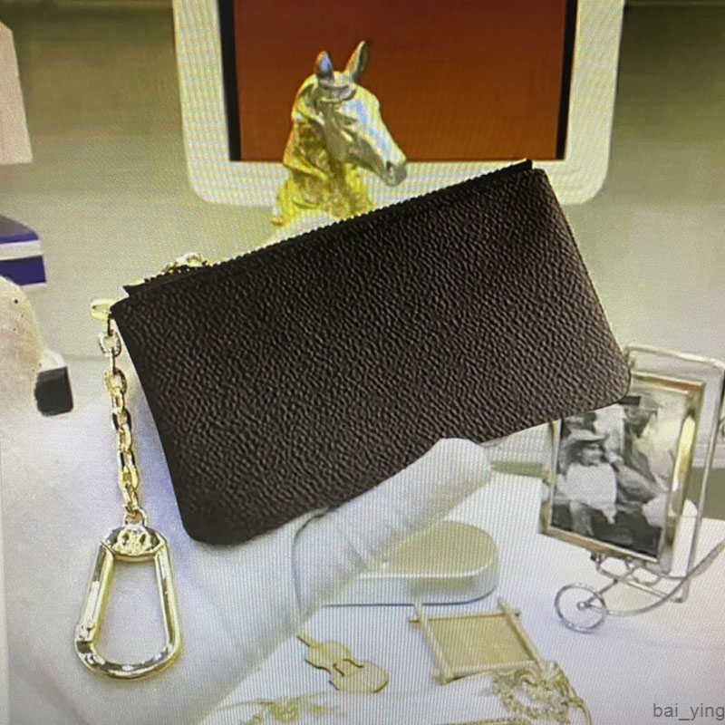 Designers originais carteiras chave mulheres metal chaveiro couro keybag mini moeda bolsa moda homem com caixa saco de pó baiying204n