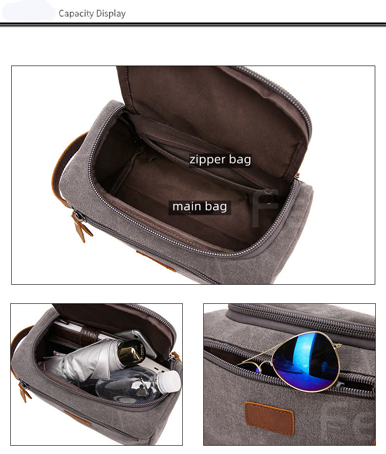 Canvas Washbag Cosmetic Bag Makeup Bags Mabbag Mens Women Business Travel Dravingbagebaggebargebures