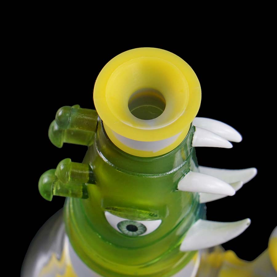 Smokig accessoires 7 '' glaçure colorée aspiration droite conduites d'eau de fumée narguilé dab rig