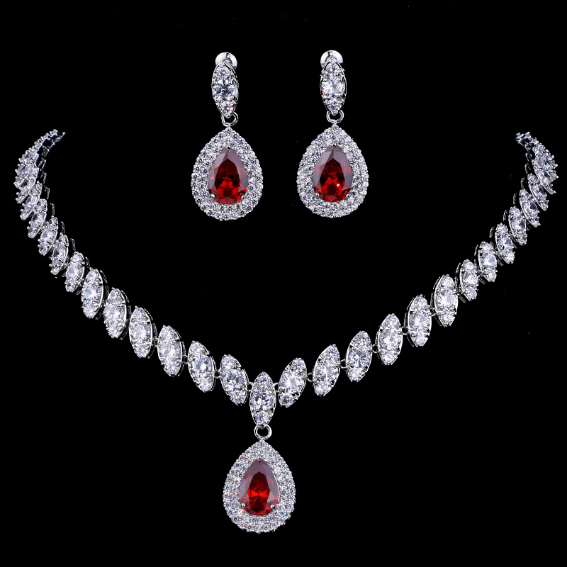 Other Jewelry Sets Emmaya Simulated Bridal Silver Necklace Sets Wedding Jewelry Parure Bijoux Femme Party Gift 220921