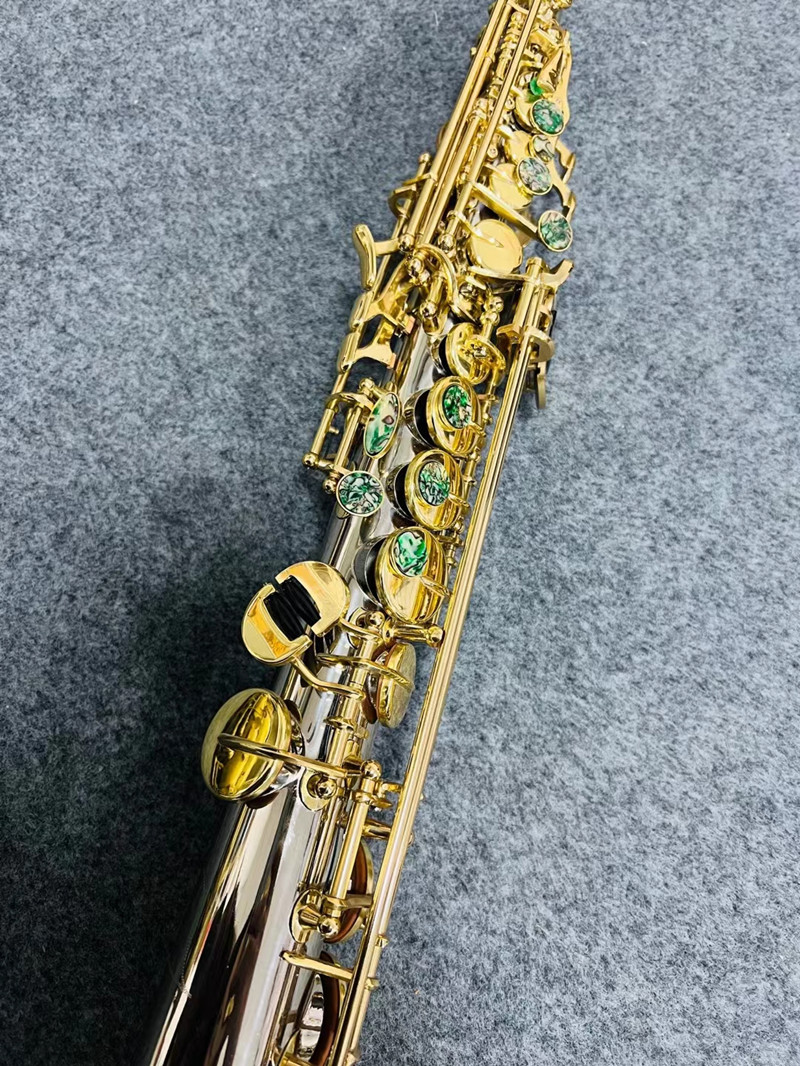 Tillverkad i Japan Soprano Saxophone WO37 All-In-One Nickel Silver Gold Key With Case Sax Soprano Mynstycke Ligatur Reeds Necks Musical Instrument