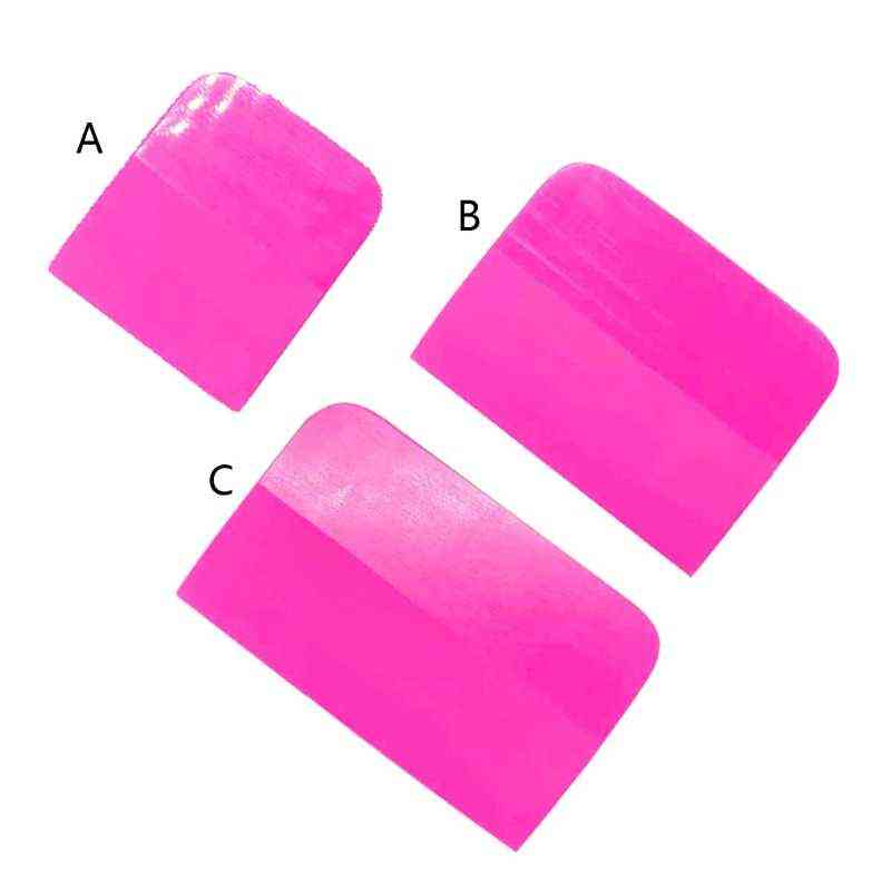 wash accessories appliances 6.5/10/12x7.5cm Pink Scraper Soft Rubber Car Window Squeegee Tint Tools Glass Water Wiper Vinyl Wrap Blade for Auto Home Office 0921