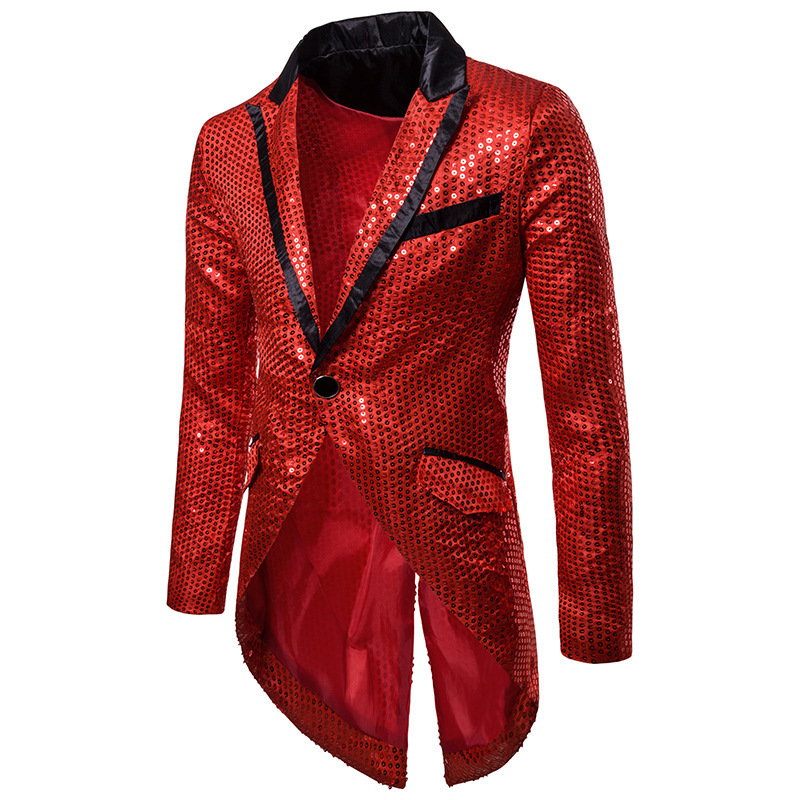 Men's Suits Blazers Mannen Shiny Gold Sequin Glitter Verfraaid Jas Nachtclub Wieden Party Jasje Stadium Zangers Kleding 220920