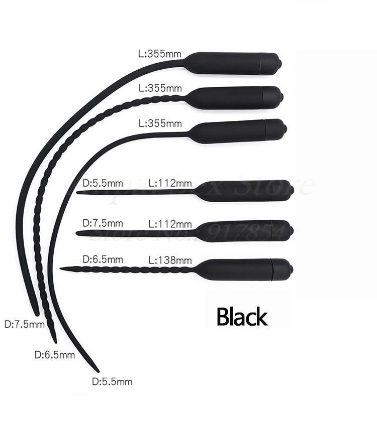 ビューティーアイテム長い尿道バイブレーターシリコン振動ペニスプラグ男性マスターベーターセクシーなおもちゃサウンド拡張器製品。