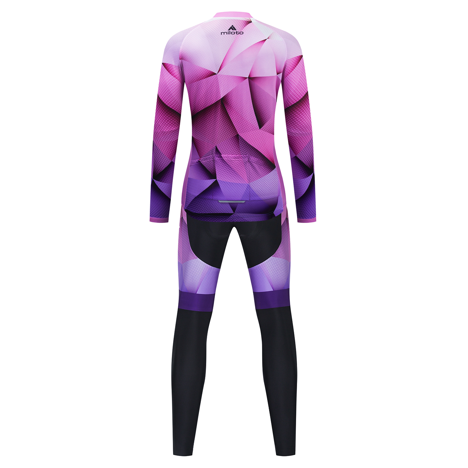 2024 PRO Women Space Purple Winter Cycling Jersey Set Long Sleeve Mountain Bike Cycling Clothing Ademend MTB Bicycle Kleding Drag Pak B17