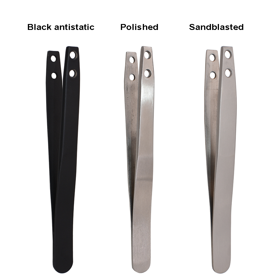 Common Tools Heat Resisting Antistatic Black Ceramic Tweezers Removable Tips Bent Tweezer for E Cigarette Resistance Wire DIY Tool 