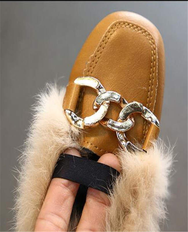 Dzieci moda Sneaker chłopców buty króliczne buty futra zima jesień dziecięcy mokasyna dziecięce dziecko ciepłe obuwie