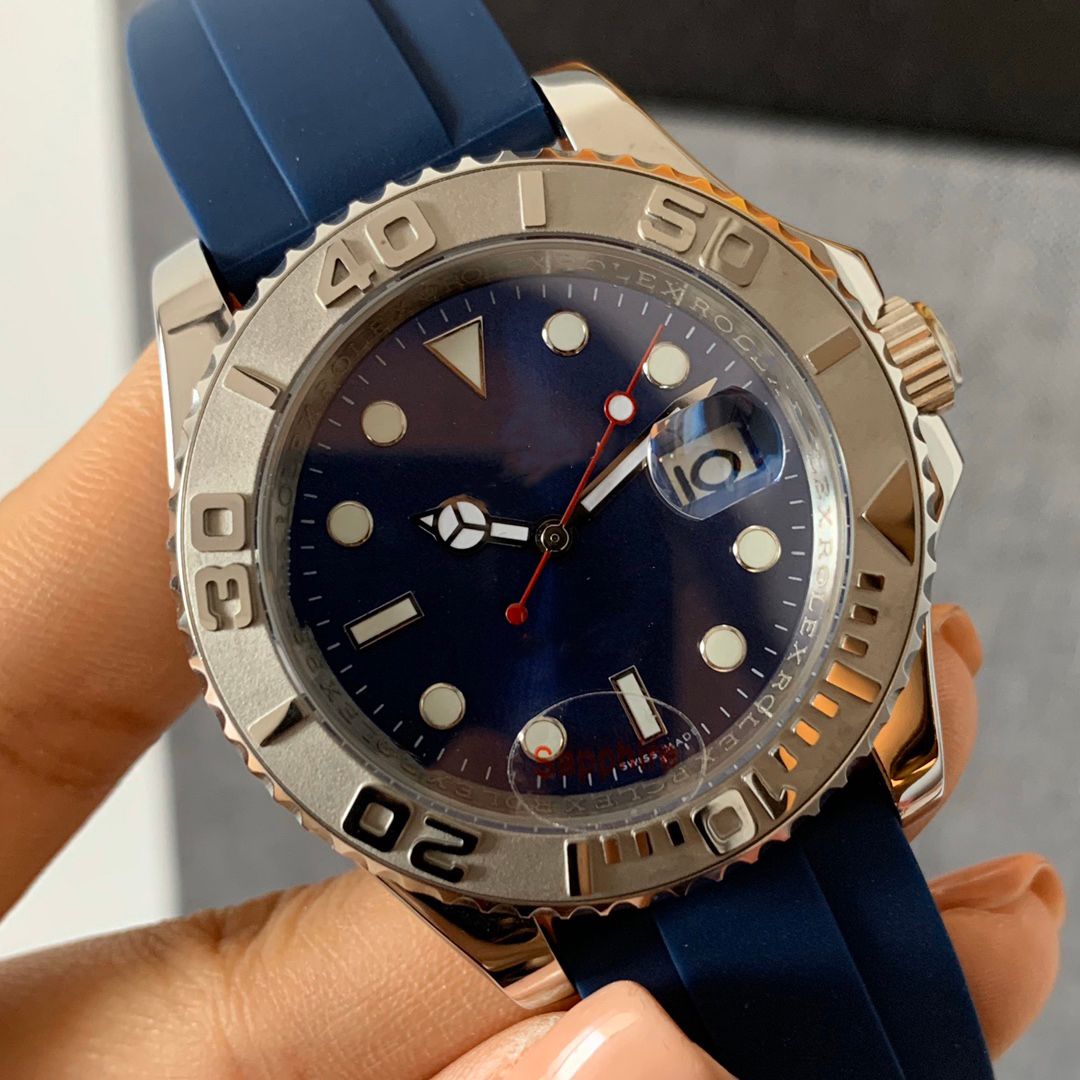 2022 Nieuwe AAA Watch Designer Hoogwaardige Vintage Watch Classic 40mm Blue Dial Movement Mechanical Automatic Men's Watches 249i