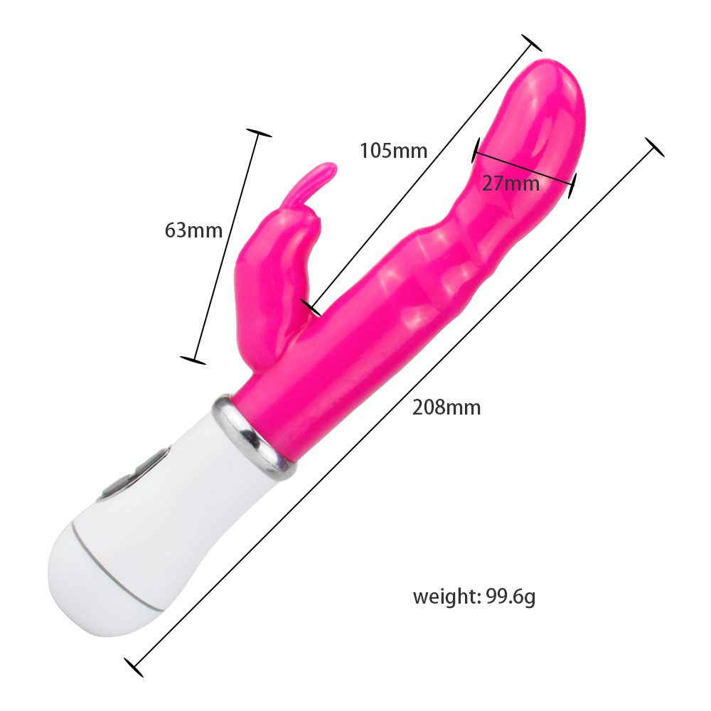 Articoli di bellezza Vibratore del dildo del coniglio Giocattoli sexy le donne Stimolatore del punto G del massaggiatore del clitoride della vagina femminile impermeabile del silicone doppia vibrazione