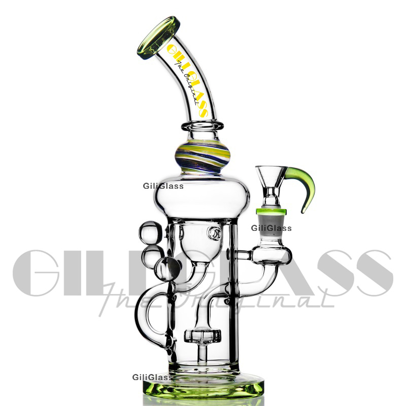 11 -calowy recykling Bongs Hookah American Color Dab Rig Gave Glass Water Bong Matrix Perc Kolorowa rura palenia 10 -calowe rury wodne RIPES oleju wosk dabber