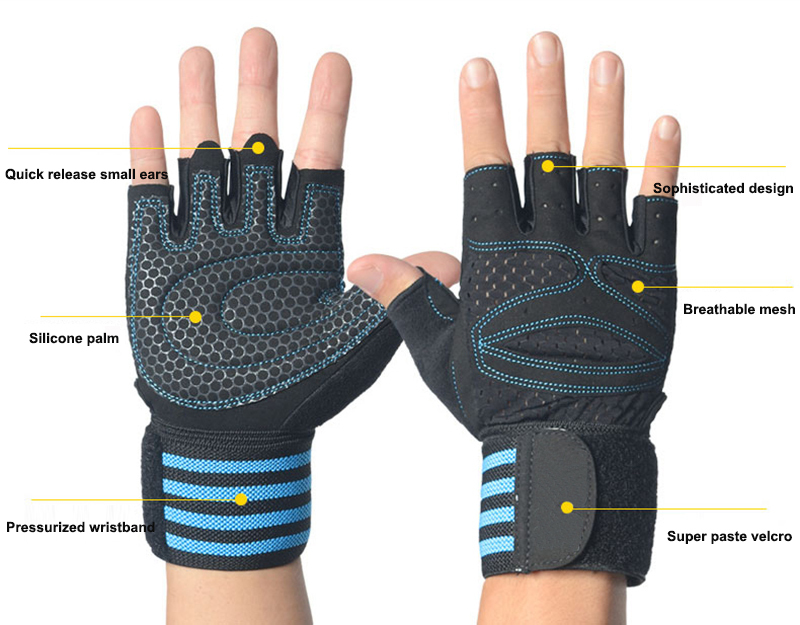 Gants de sport Haltérophilie avec Support de Poignet pour Exercices Lourds Musculation Gym Formation Fitness Handschuhe Workout Crossfit 220920