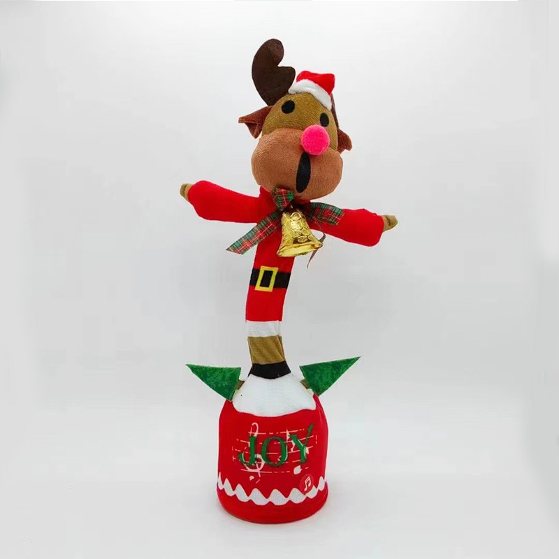 Nouveau jouet électrique Santa bonhomme de neige dansant Cactus Sculpture de sable ing jouets en peluche électriques apprendre à parler et chanter Doll2123383