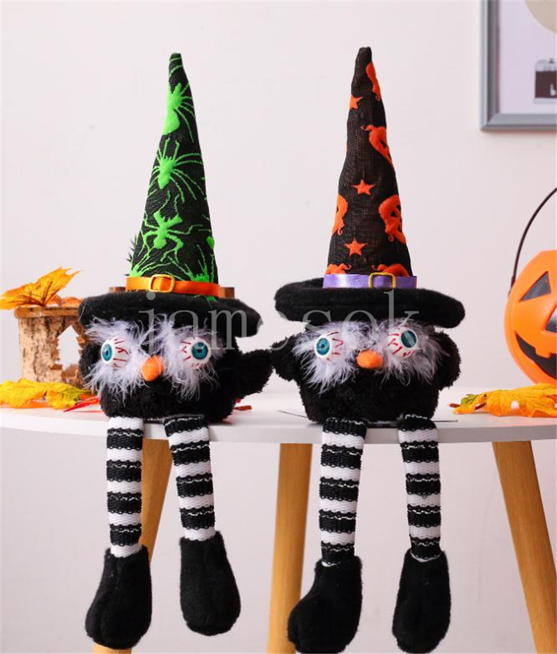 Party Decoration Halloween luminous Dolls pointed hat doll festival atmosphere ornaments props de779