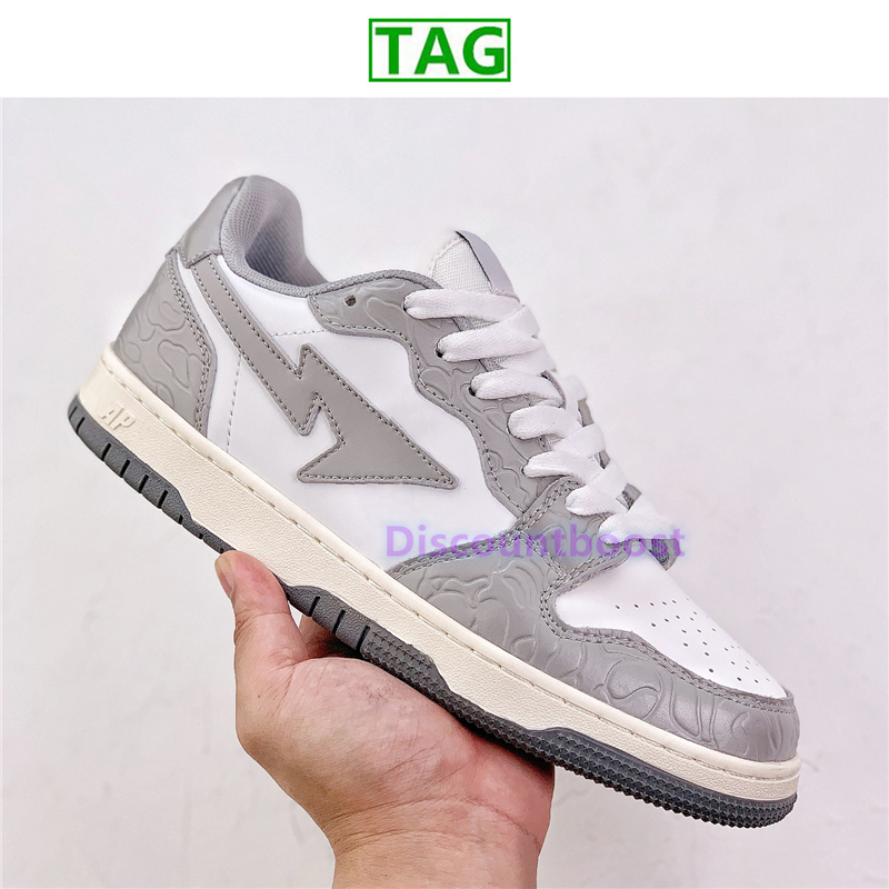 Low Bathing Apes Casual Shoes Court Sta Men Women Sneakers Light Grey Cream Black Electric Vintage White Red Brown Ivory Nigo Designer Mens Trainers