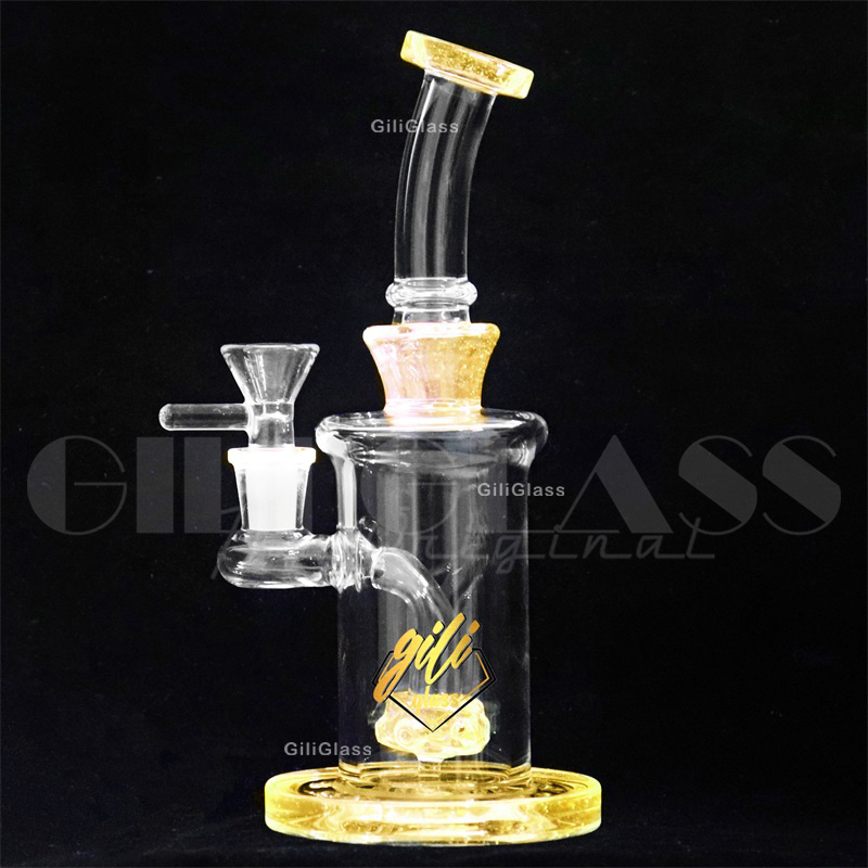 11 inches Recycler bongs hookah American color dab rig heady glass water bong matrix perc colorful smoking pipe 10 inch water pipes oil rigs wax dabber