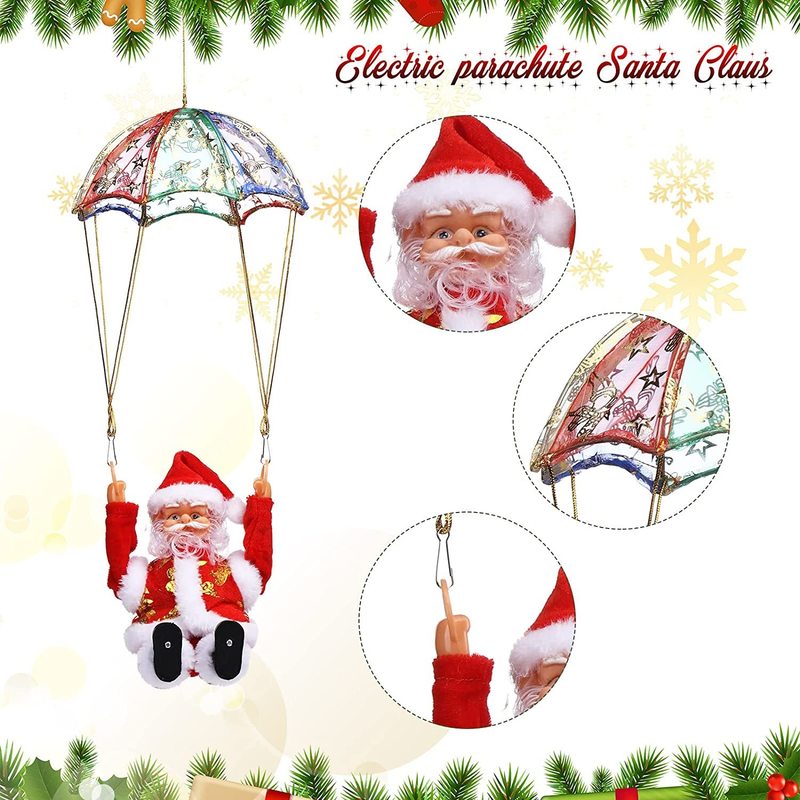 Decorações de Natal 2023 Christmas Electric Papai Noel Claus escalada Alpinista Papai Noel Doll Doll Christmas Tree pendurou ornamentos de brinquedos de natal 220921