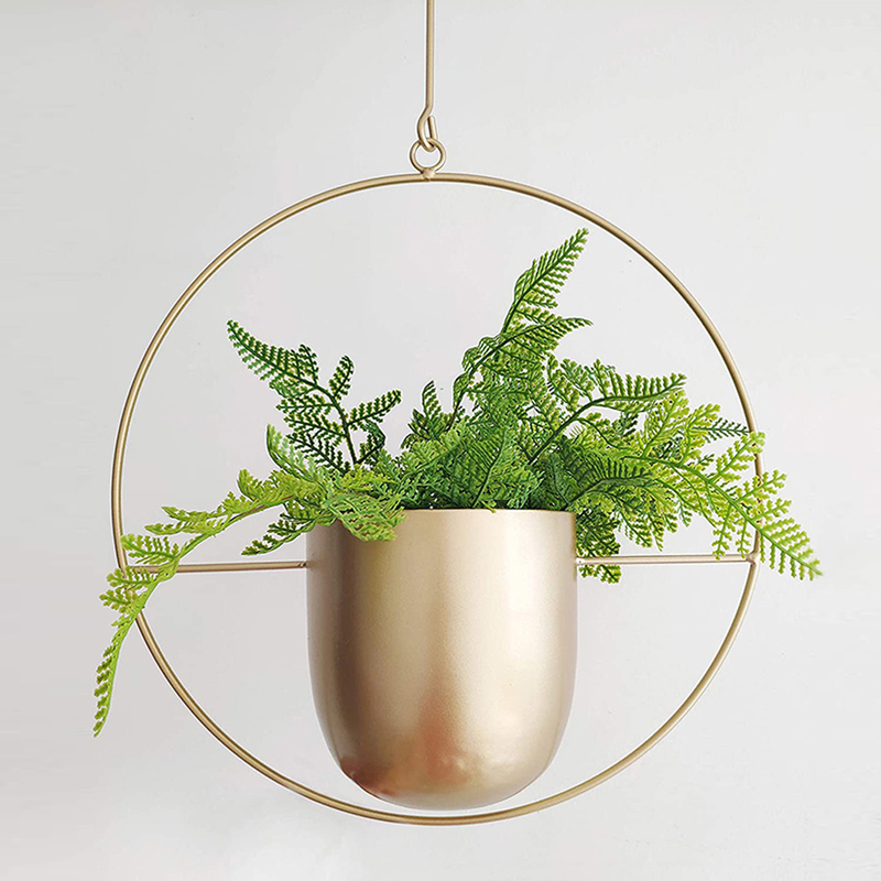 Planters potten Noordse metalen hangende hanger ketting muur er mand bloemhouder 220921