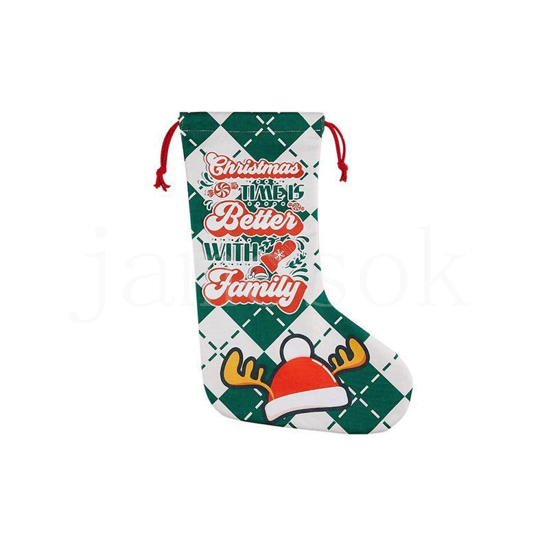 Weihnachtsdekorationen Socken Kinder Weihnachtsgeschenktüte Cartoon Weihnachtsstrumpf Bedruckte Weihnachtssocken DE781