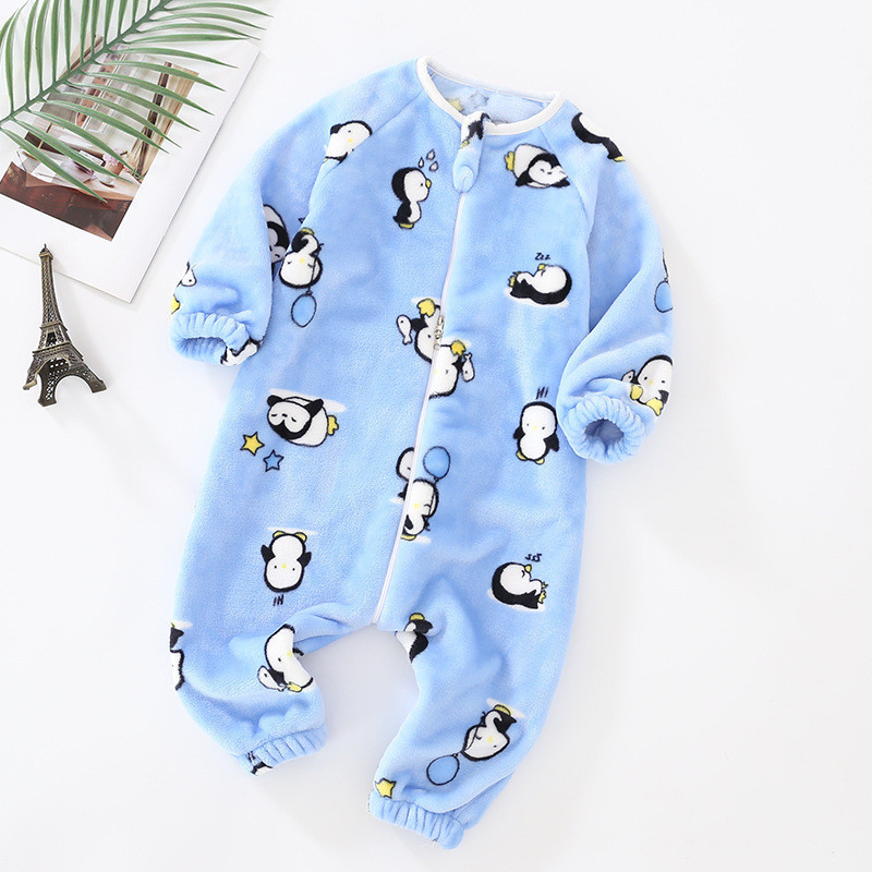 Pajamas Baby For Boys Girls Thick Warm Pajama Autumn Children Flannel Onesies Jumpsuits Winter Kids Cartoon Blanket Sleepwear 220922