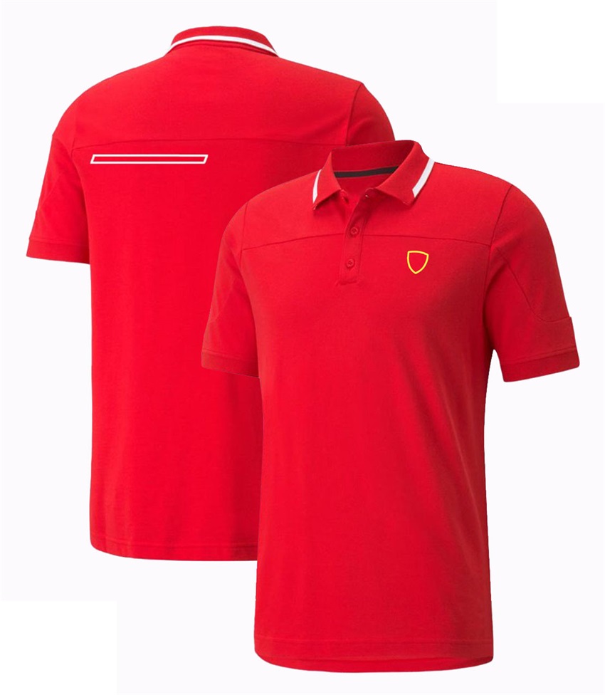 F1 Team Revers Poloshirts Formule 1-coureurs Racing T-shirts Korte mouwen Autofans Zomer Ademende oversized T-shirts Herentruien