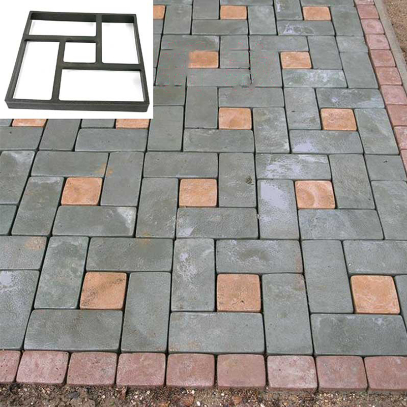 Other Garden Buildings Walk Pavement Mold DIY Manually Paving Cement Brick Stone Road Concrete Molds Path Maker Reusable 220921