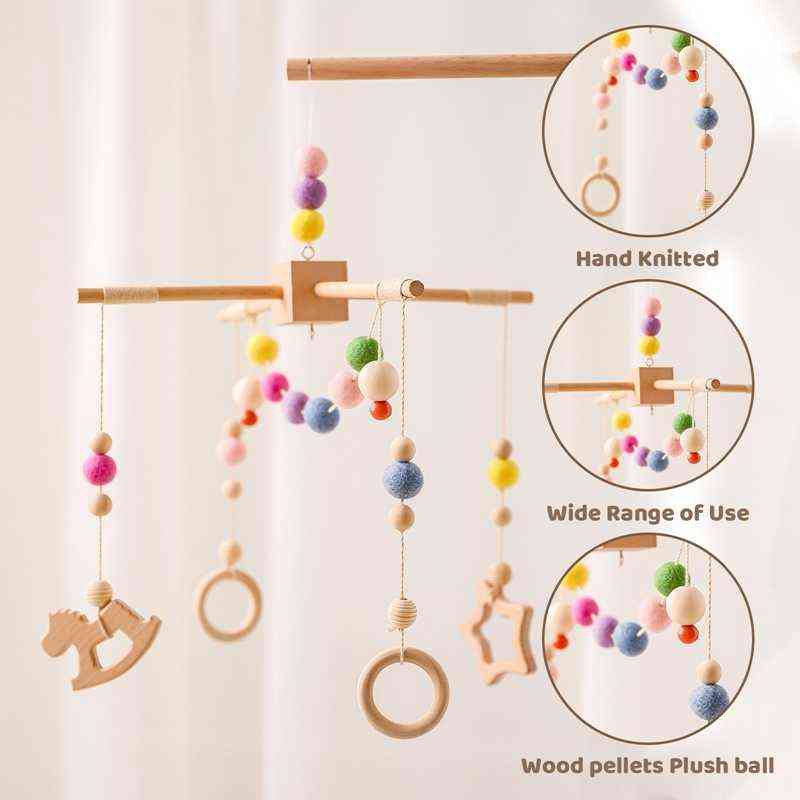 Baby Bed Bell Crib Mobiles Rabbit Bear Pendant Animal Fox Rotating Music Rattles For Cots Projection Gift Toys 09226976606