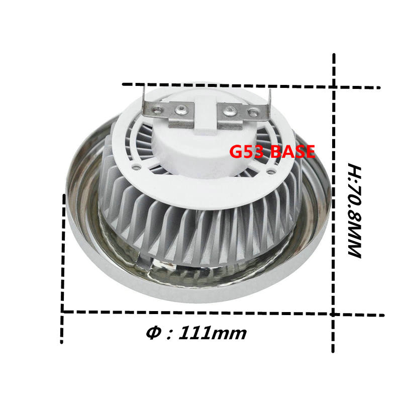 Dimble AR111 E27 G53 GU10 LED-belysningslampa Spotlight AC85V-265V LED-lampor
