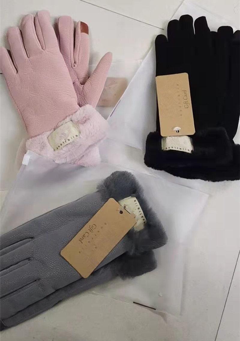 Australia Designer guanti PU Leather Fleece Glove Glove Girls Girl Schermate MATTUNS OUTDOOR CALDO CALDO MACCHIO IL VERGLIO