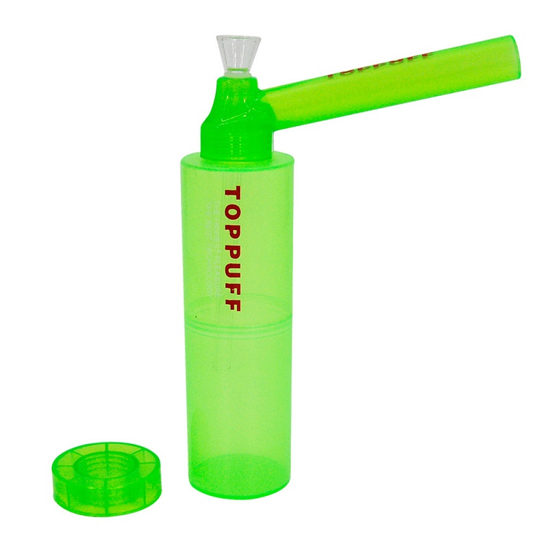 Plastplats 178mm 4 Färgrör Rökning Set Plast HOOSH TOPPUFF Portable Cylindrical Plastic Water Pipe